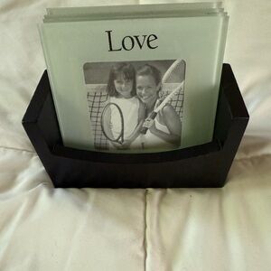 Glass Photo Coasters, Set of Four